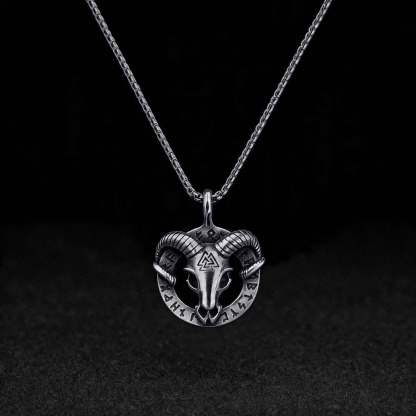 Viking Goat's Head Necklace