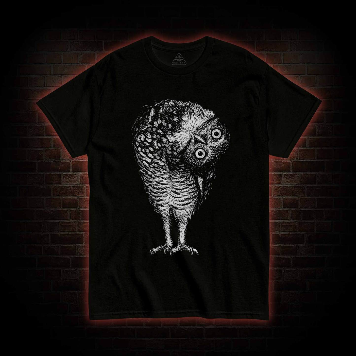 Linocut Owl T-shirt