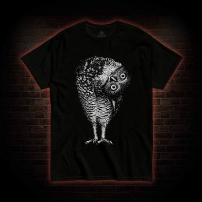 Linocut Owl T-shirt