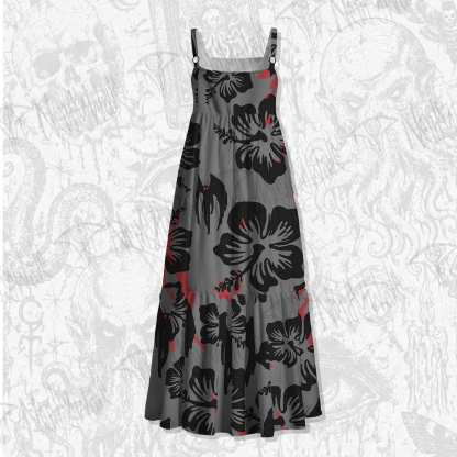 Mothman Spaghetti Strap Long Dress
