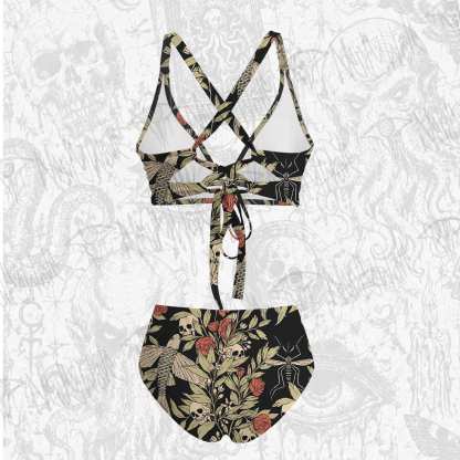 Skull and Flying Fish Bikini Set