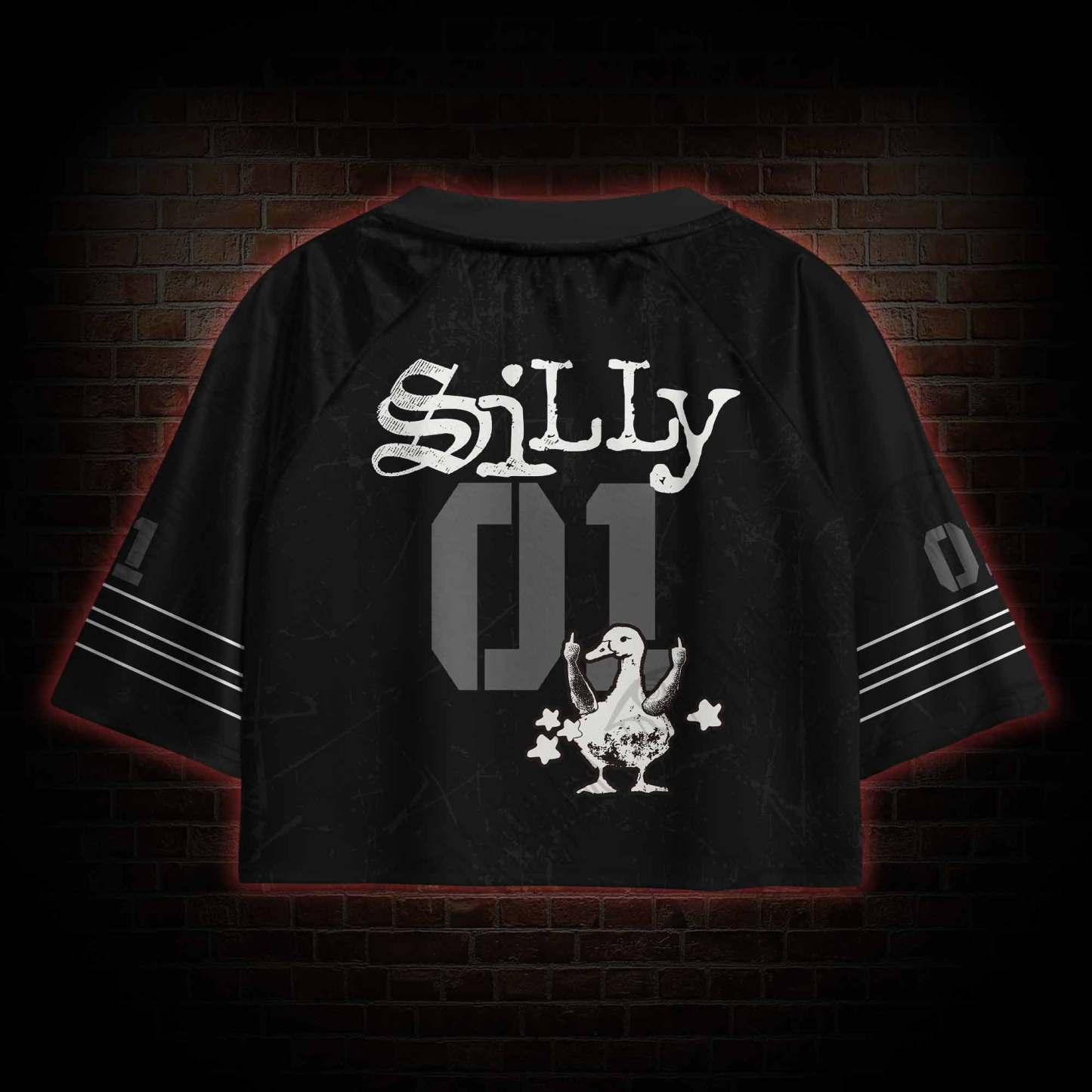 Meme Silly Duck Sports Crop Jersey