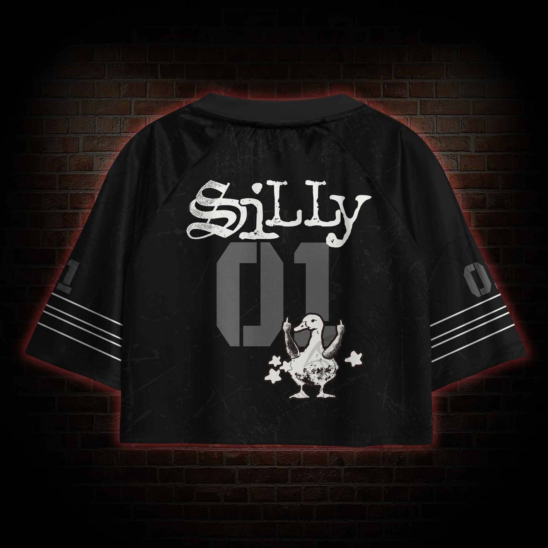 Meme Silly Duck Sports Crop Jersey