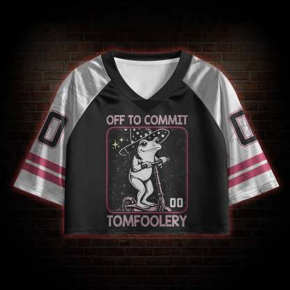 Off to Commit Tomfoolery Sports Crop Jersey