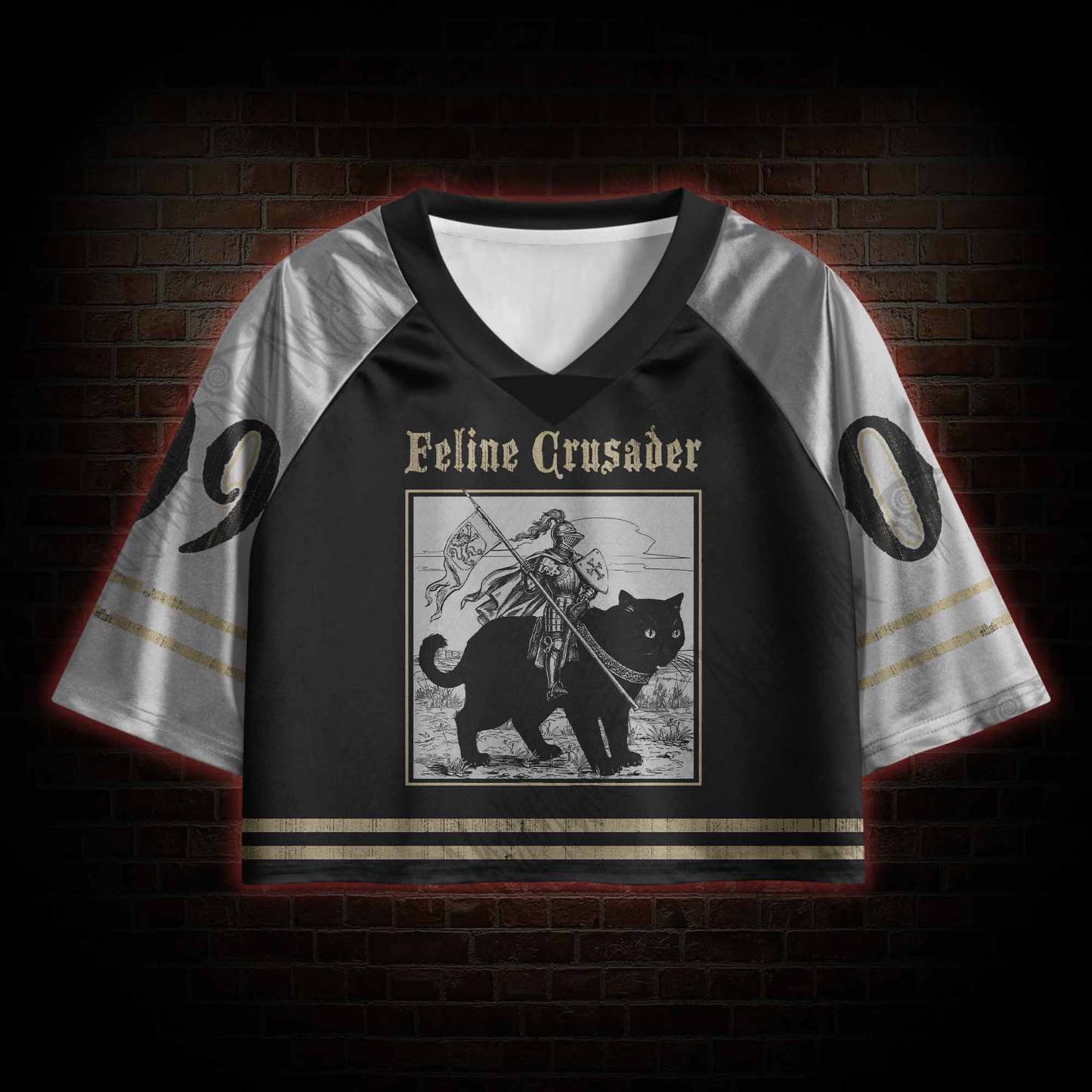Feline Crusader Sports Crop Jersey