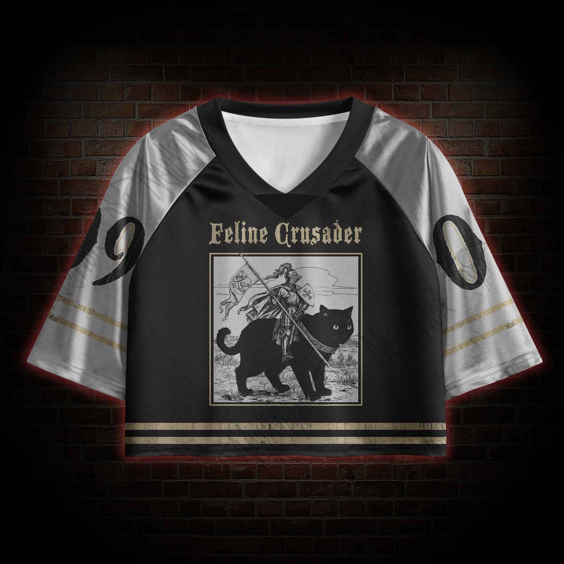 Feline Crusader Sports Crop Jersey