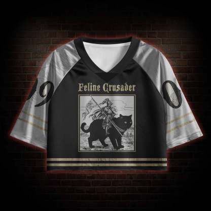 Feline Crusader Sports Crop Jersey