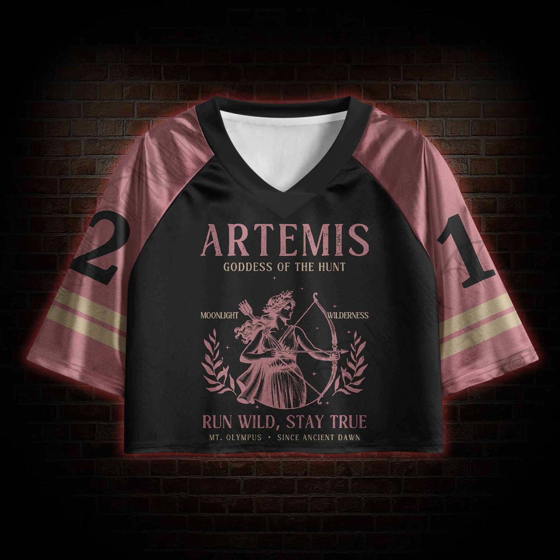 Run Wild Stay True Sports Crop Jersey