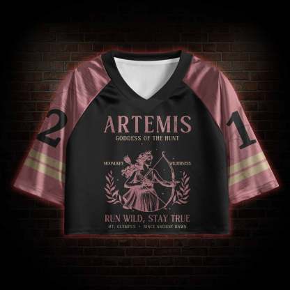 Run Wild Stay True Sports Crop Jersey