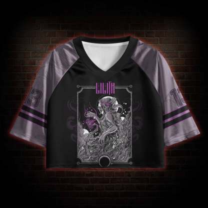 Queen of Night Sports Crop Jersey