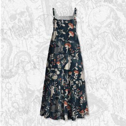 Jackalope Spaghetti Strap Long Dress