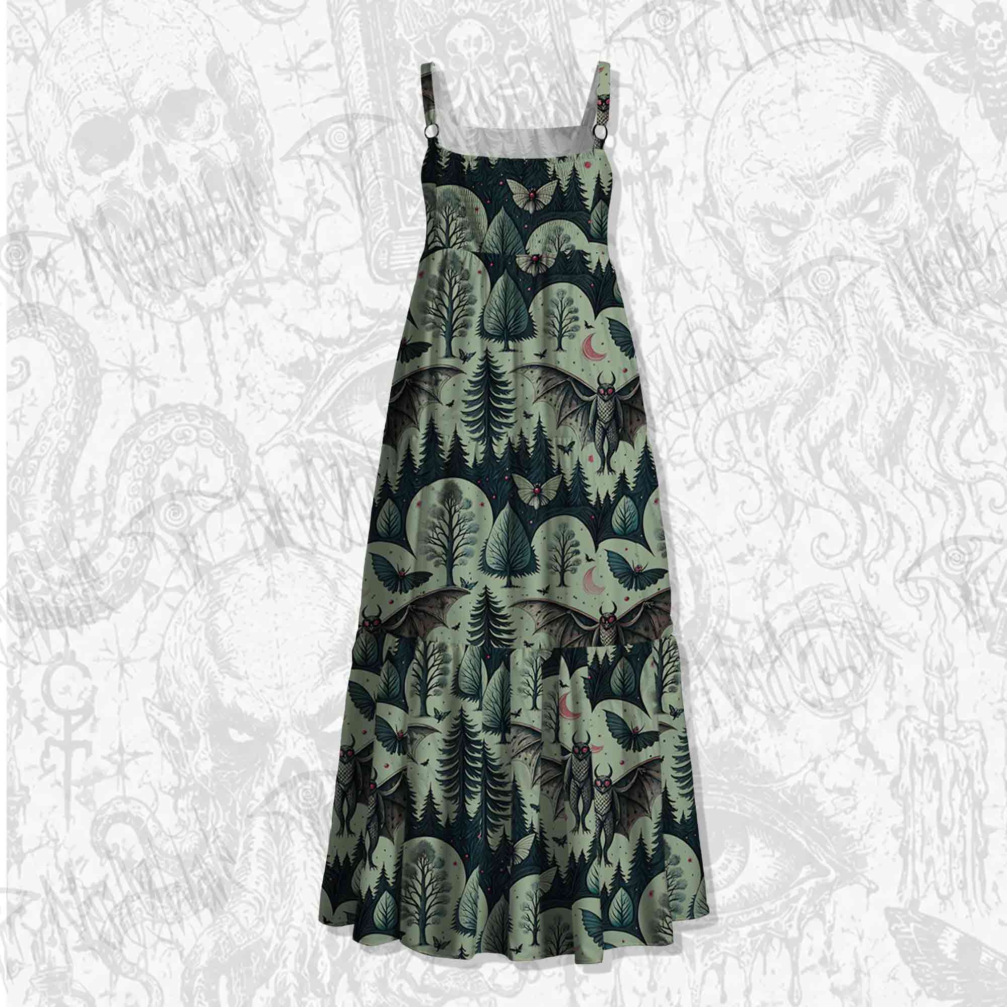 Home of the Mothman Spaghetti Strap Long Dress