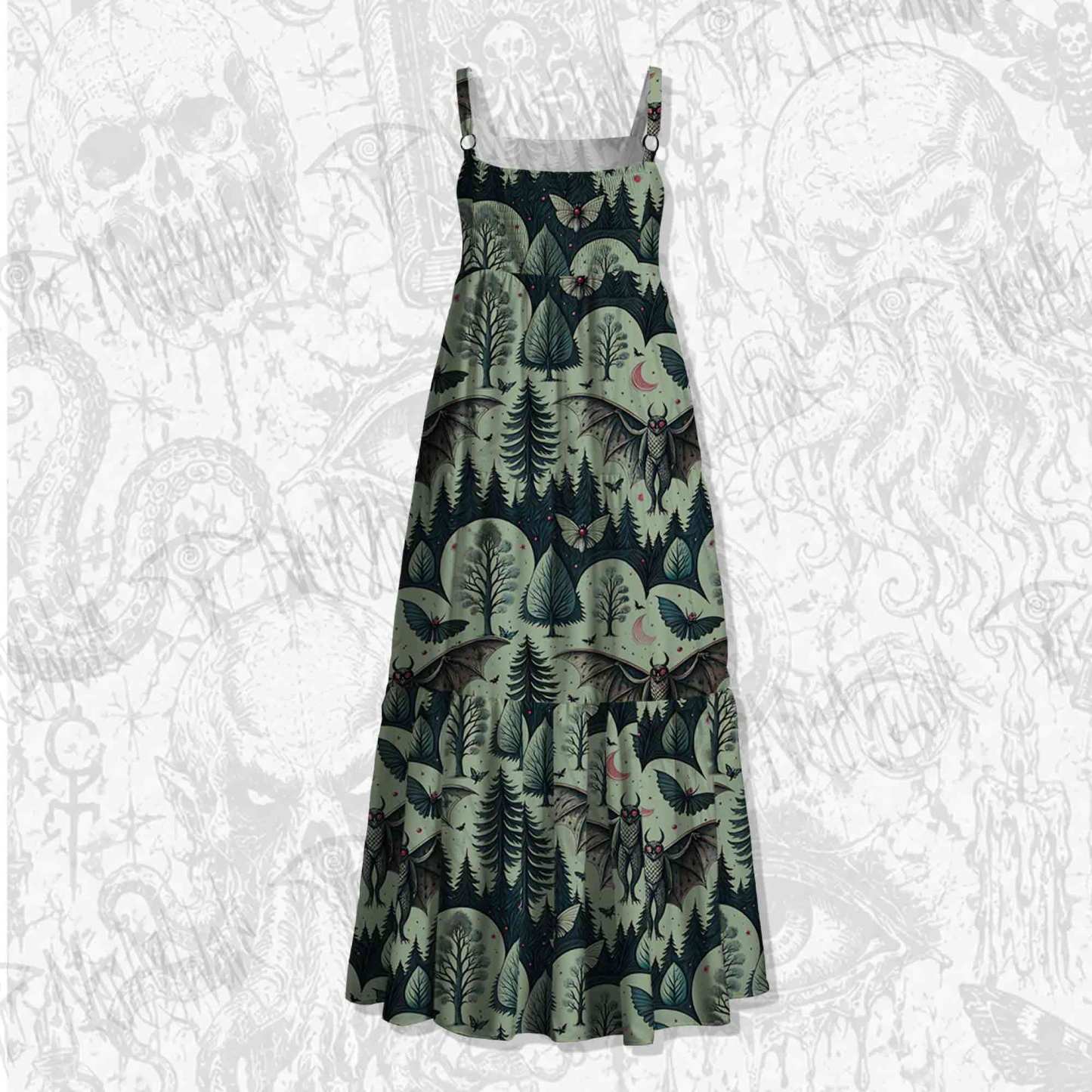 Home of the Mothman Spaghetti Strap Long Dress