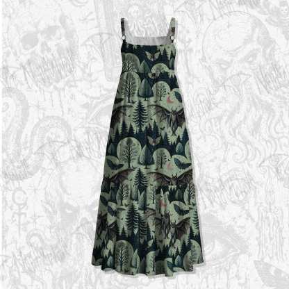 Home of the Mothman Spaghetti Strap Long Dress