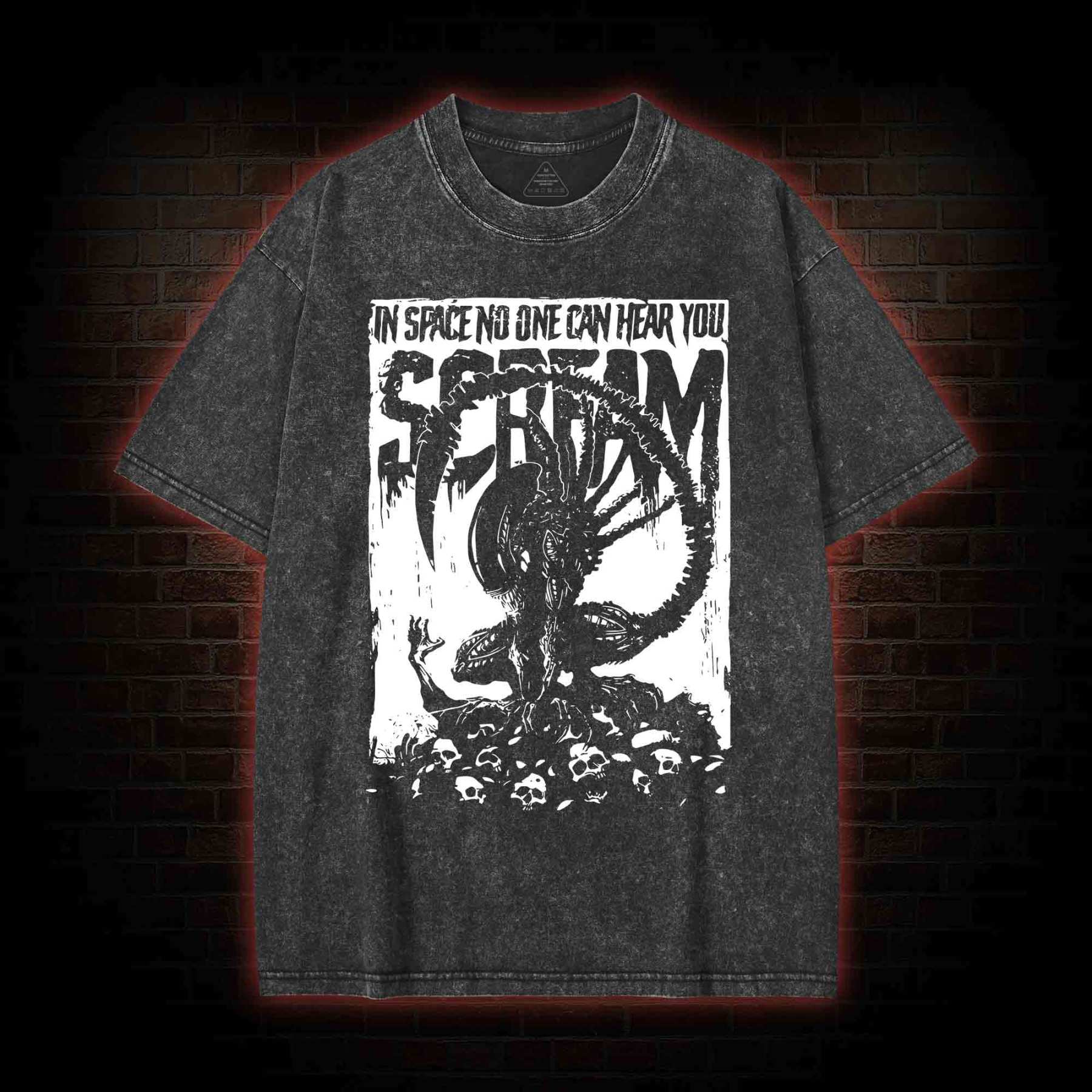 In Space No One Can Hear You Scream Washed T-shirt