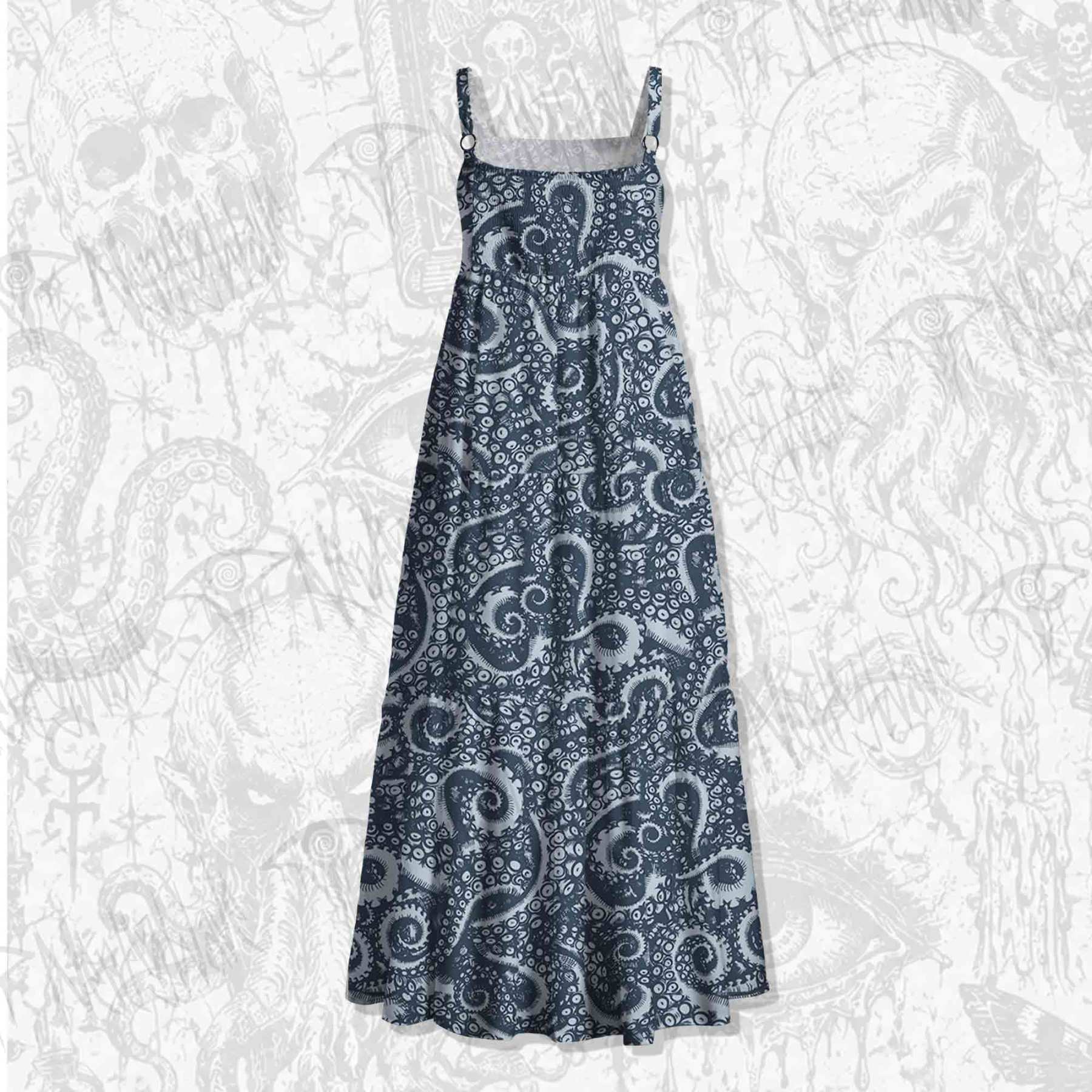 Octopus Tentacles Spaghetti Strap Long Dress