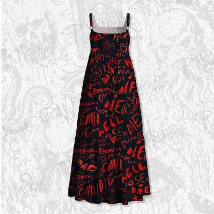 Bad Words Spaghetti Strap Long Dress