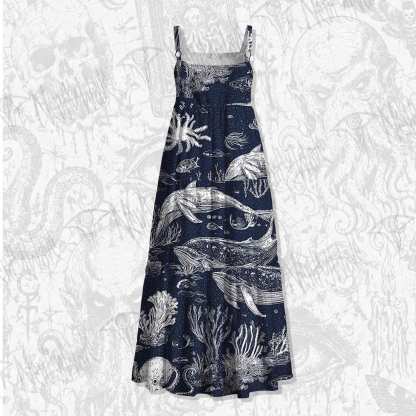 Deep Sea Cthulhu Spaghetti Strap Long Dress
