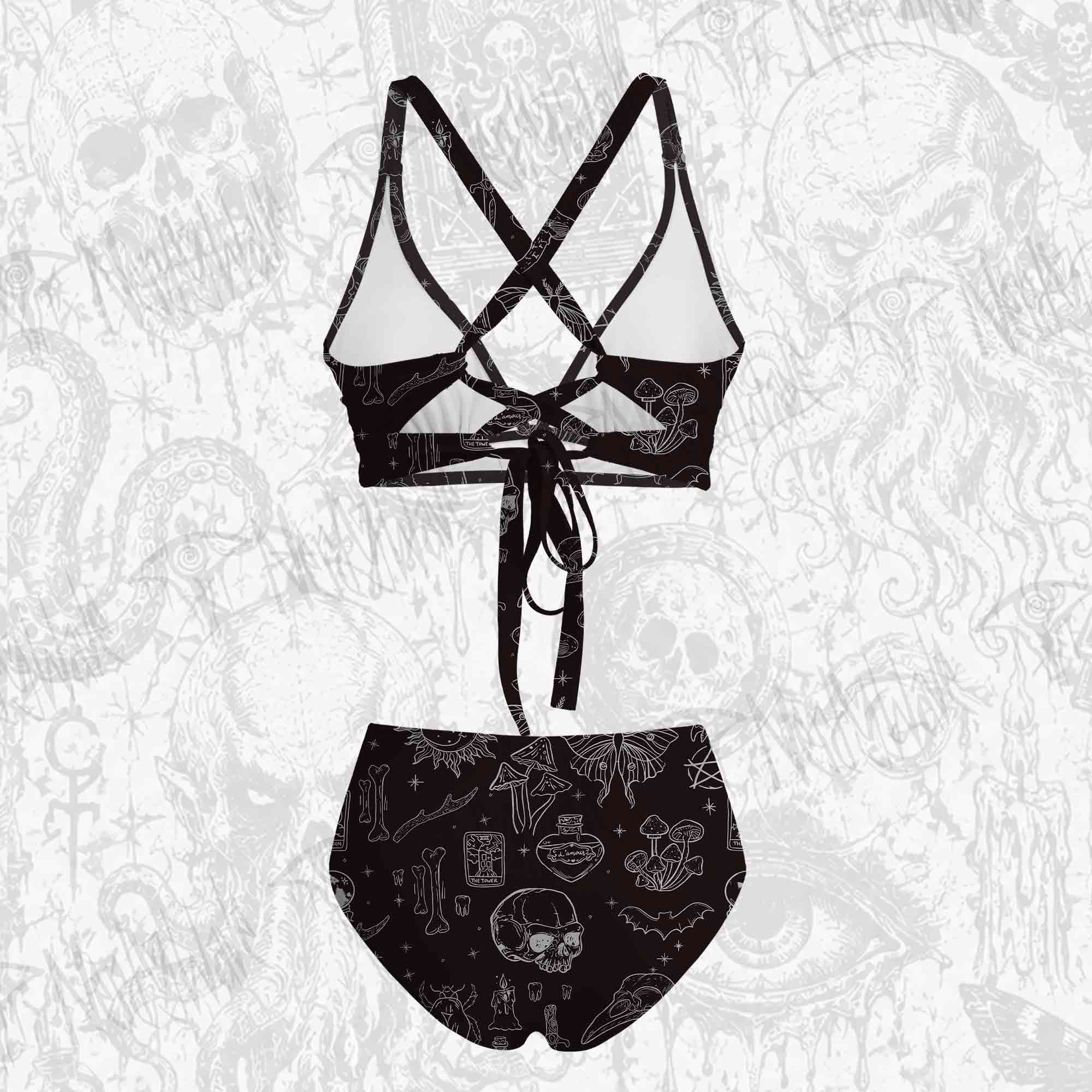 Mystical Symbols and Skulls Bikini Set