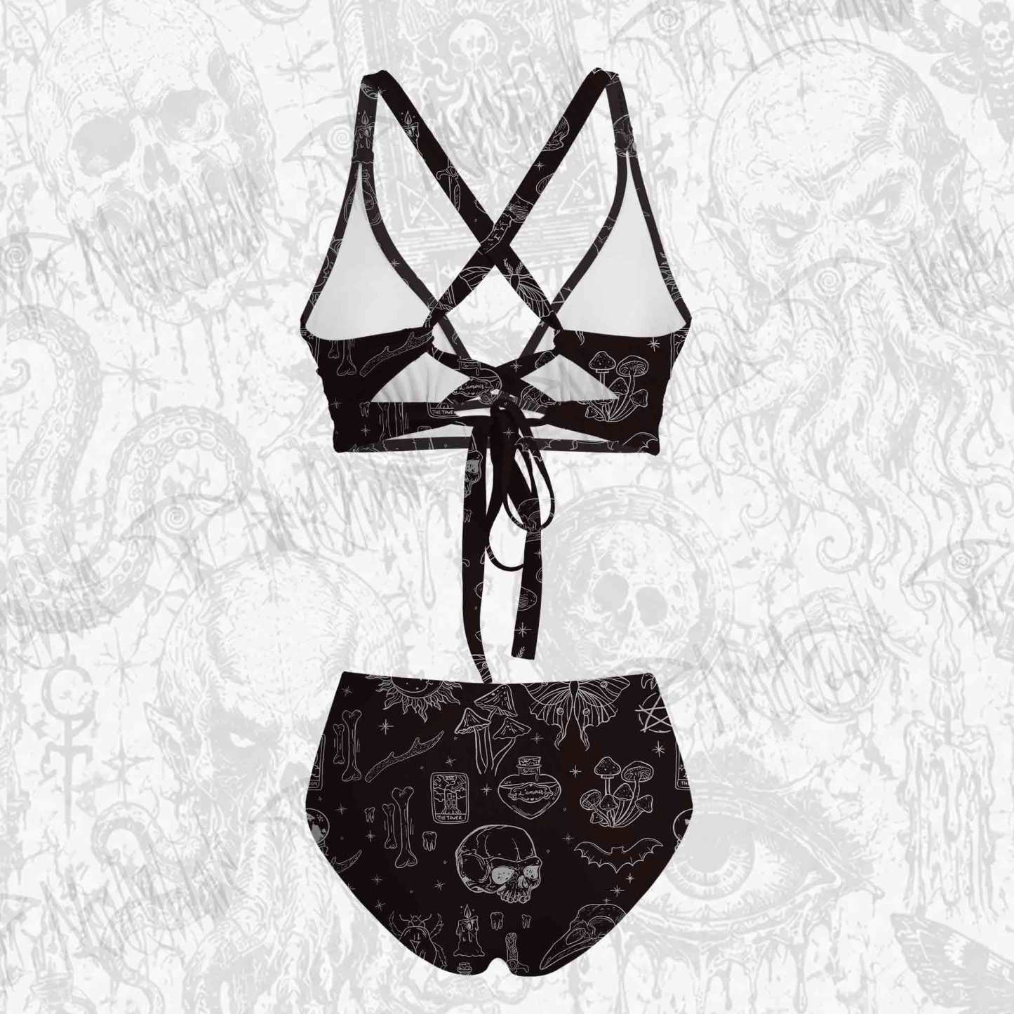Mystical Symbols and Skulls Bikini Set