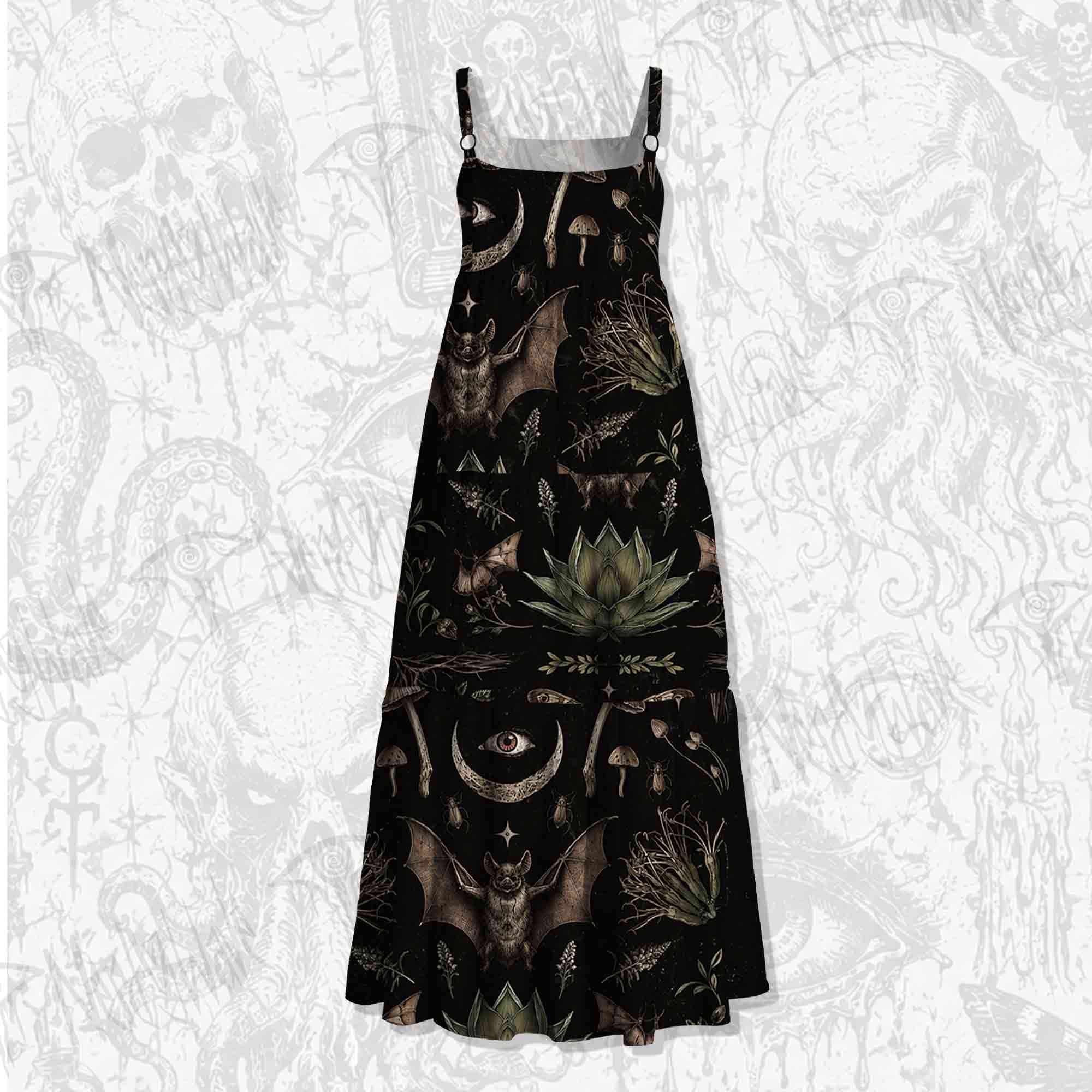 The Dark Moon Wide Straps Maxi Dress