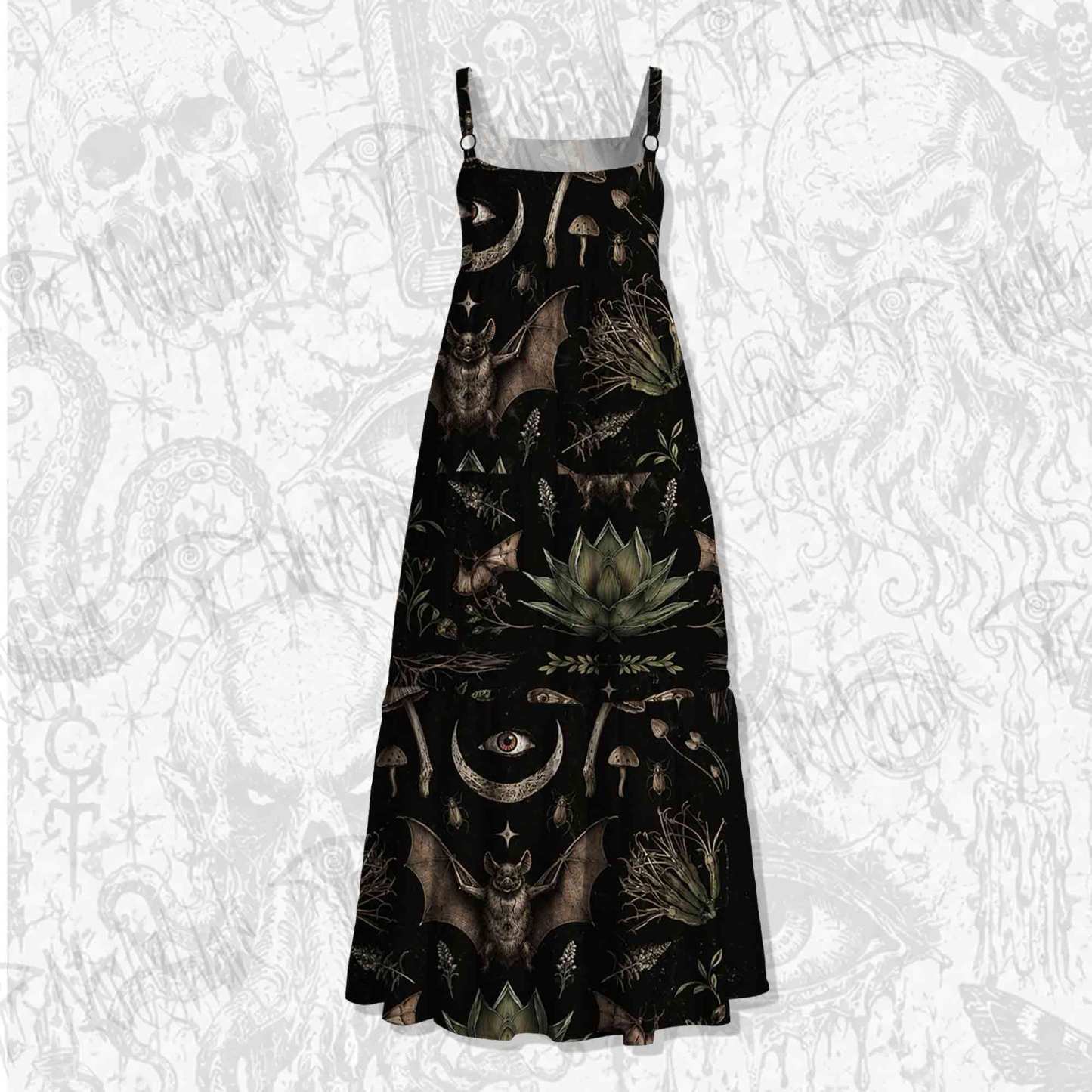 The Dark Moon Wide Straps Maxi Dress