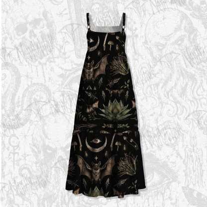 The Dark Moon Wide Straps Maxi Dress