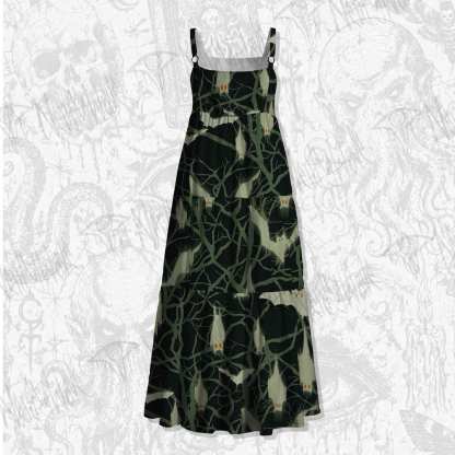 Spirit Bats Wide Straps Maxi Dress