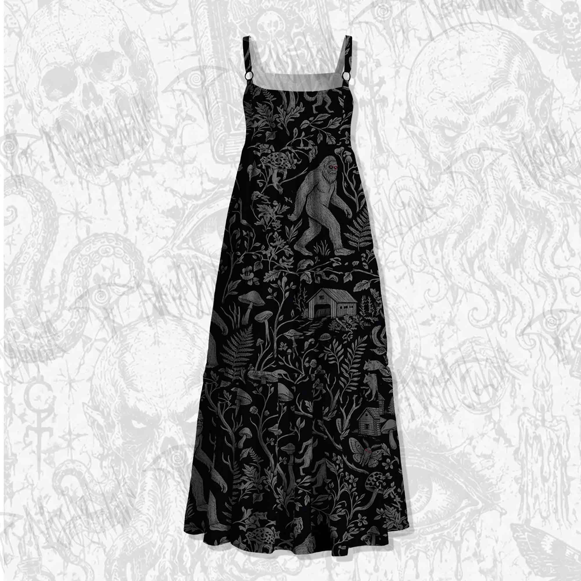 Cryptid Forest Wide Straps Maxi Dress