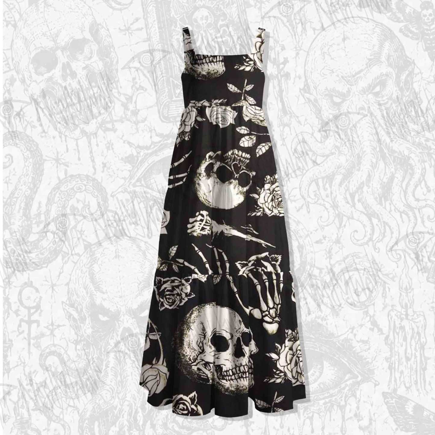 Bone & Bloom Wide Straps Maxi Dress