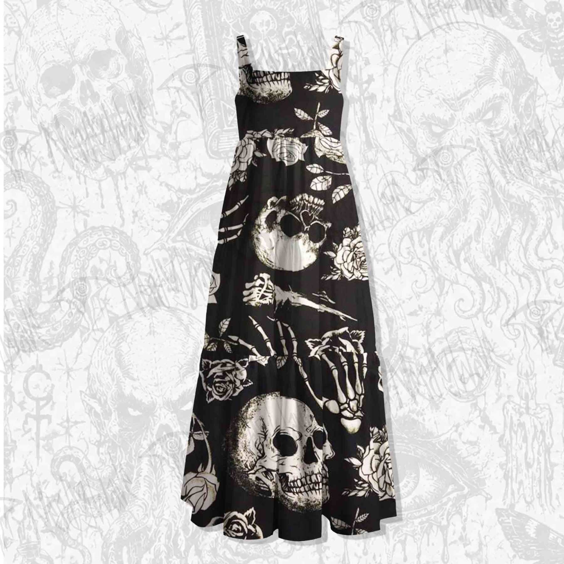Bone & Bloom Wide Straps Maxi Dress