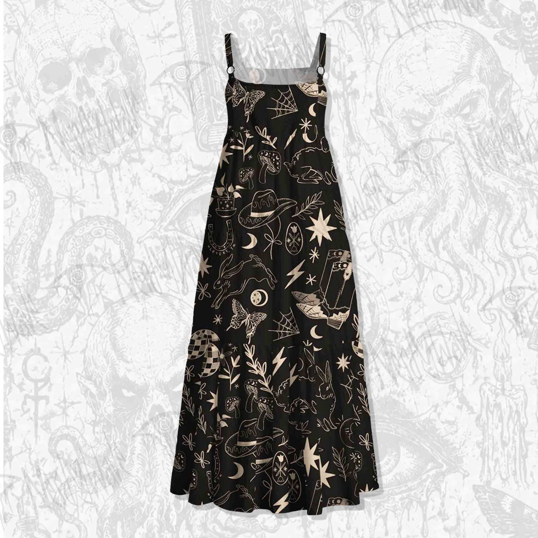 Cosmic West Wide Straps Maxi Dress