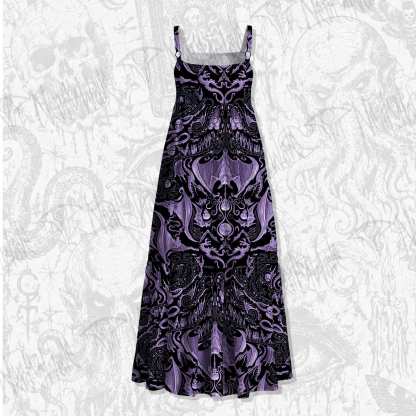Purple Phantasm Wide Straps Maxi Dress