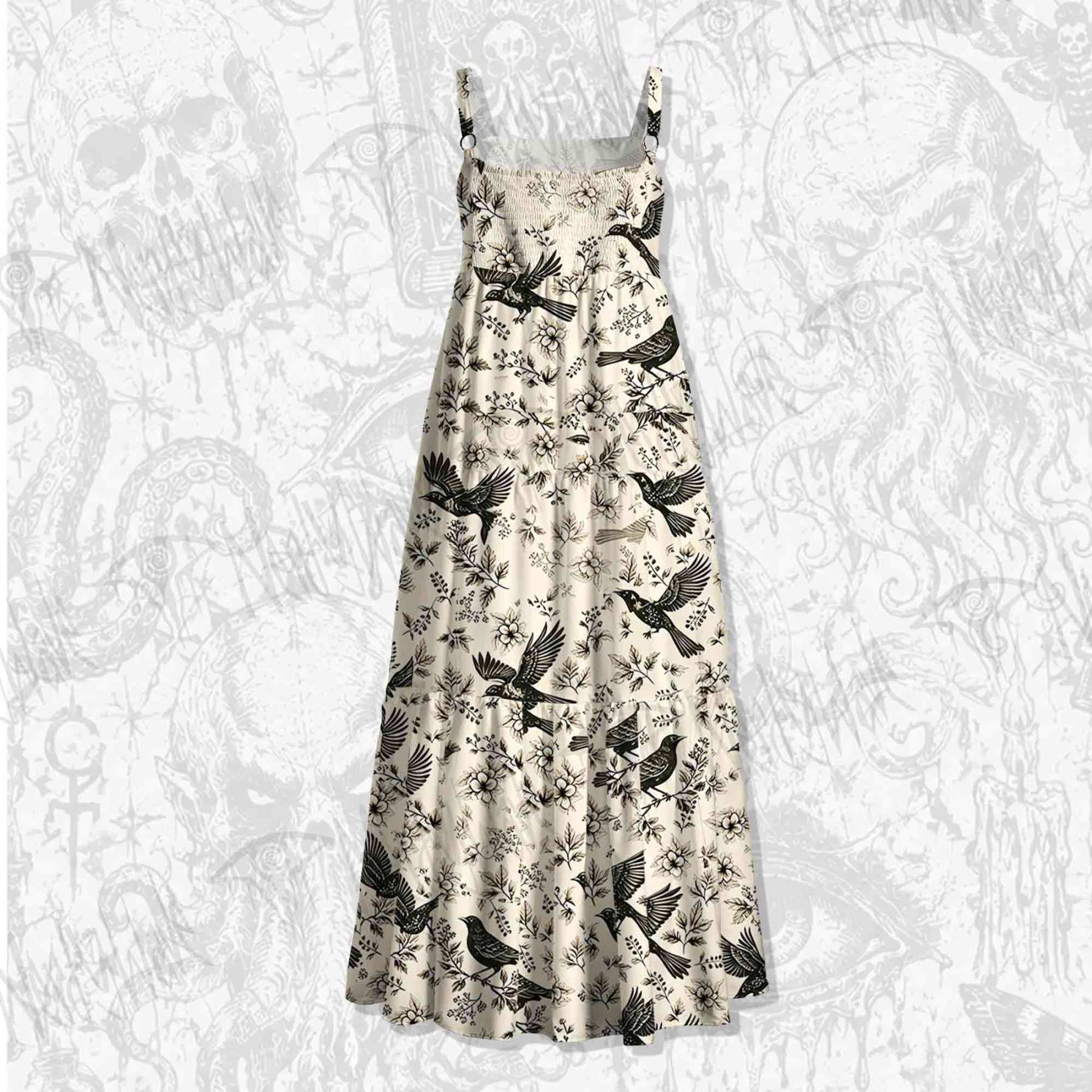 Raven’s Meadow Wide Straps Maxi Dress