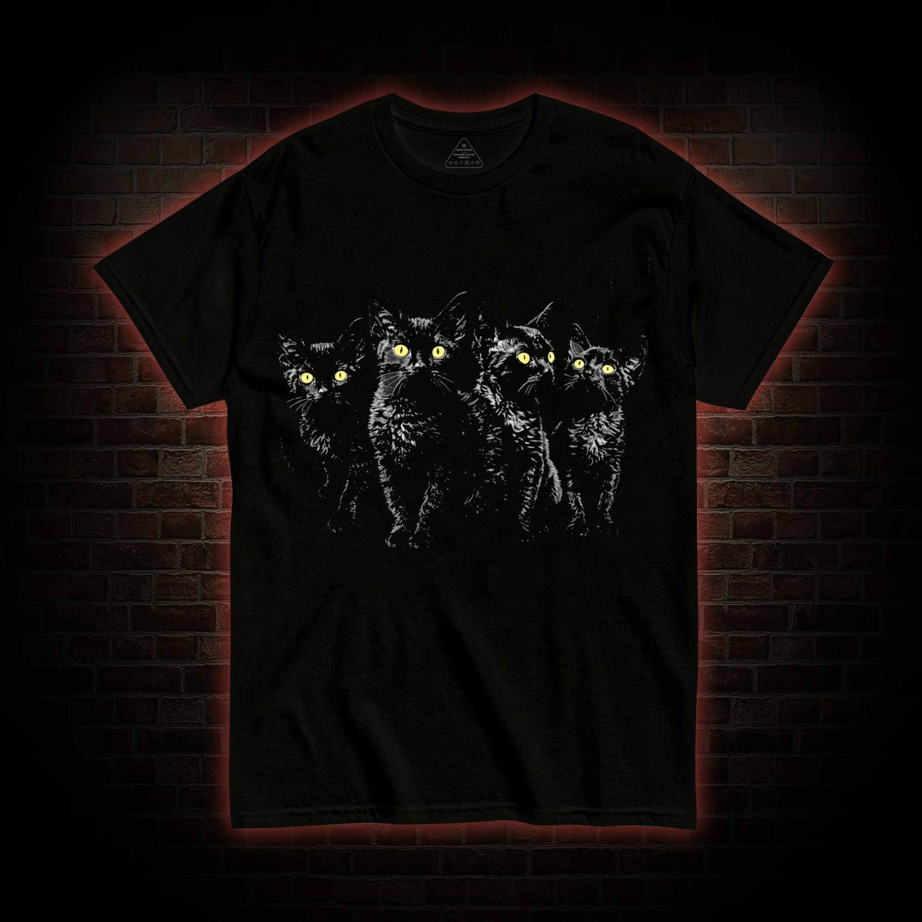 Yellow Eyes Black Cats T-shirt