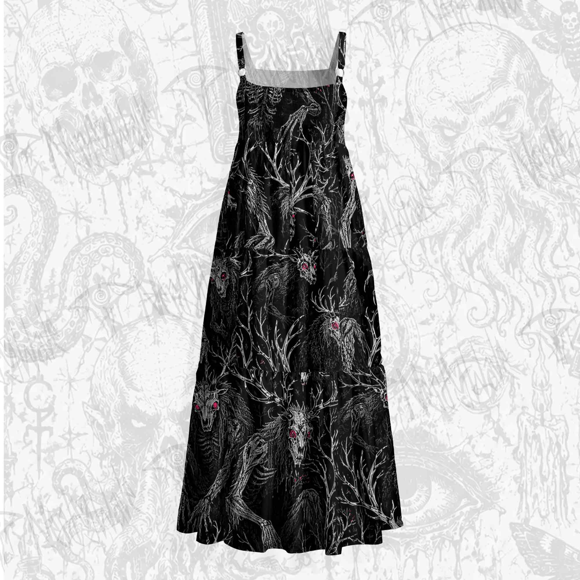 Midnight Wendigo Wide Straps Maxi Dress