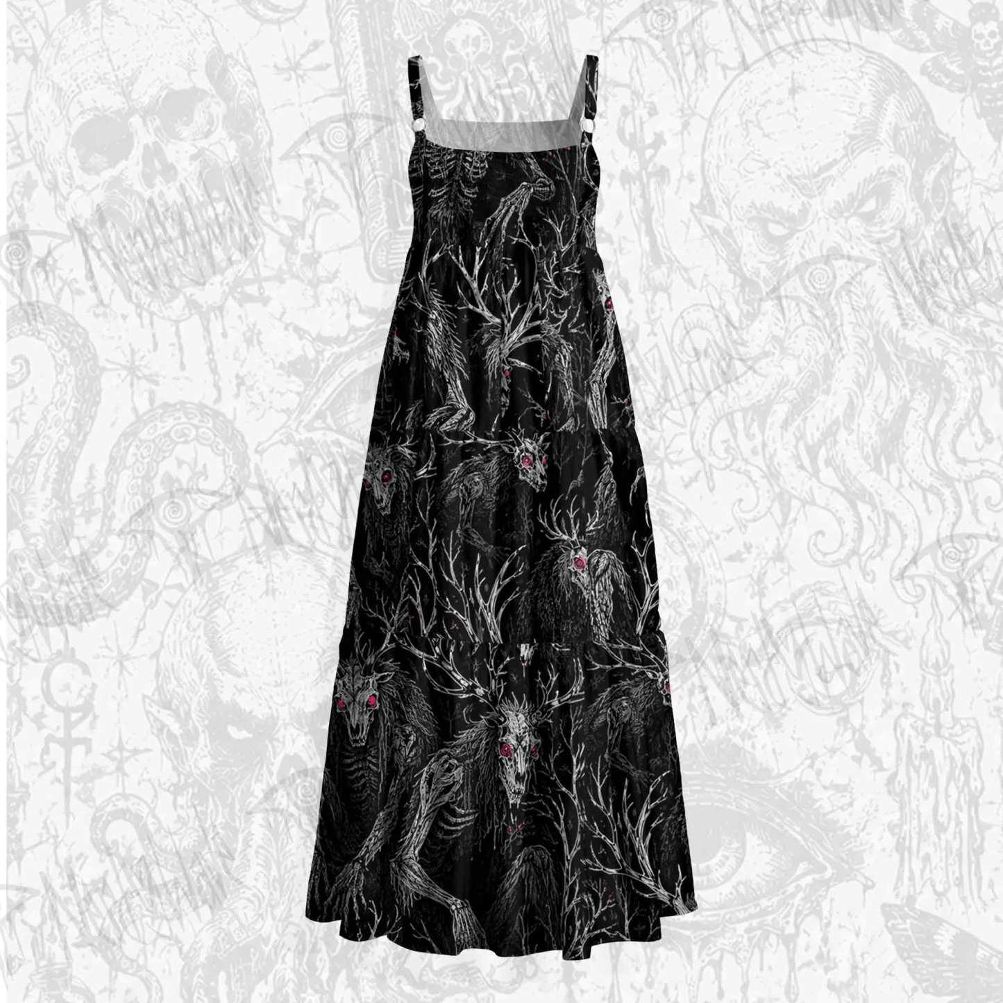 Midnight Wendigo Wide Straps Maxi Dress
