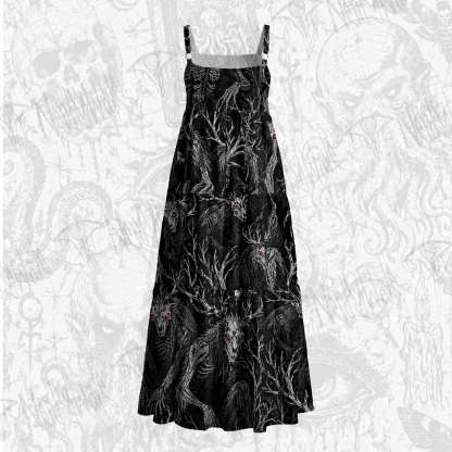 Midnight Wendigo Wide Straps Maxi Dress