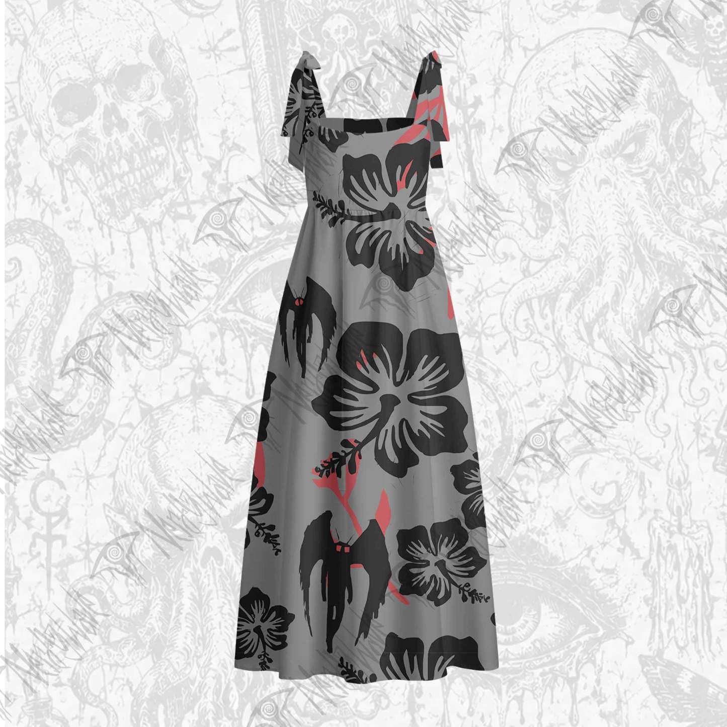 Mothman Tie Shoulder Maxi Dress