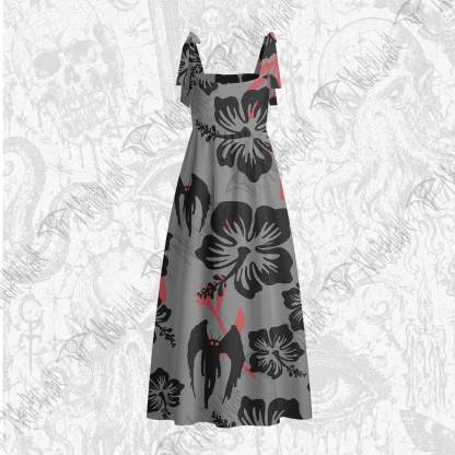 Mothman Tie Shoulder Maxi Dress