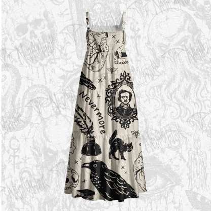 Raven’s Ink Wide Straps Maxi Dress
