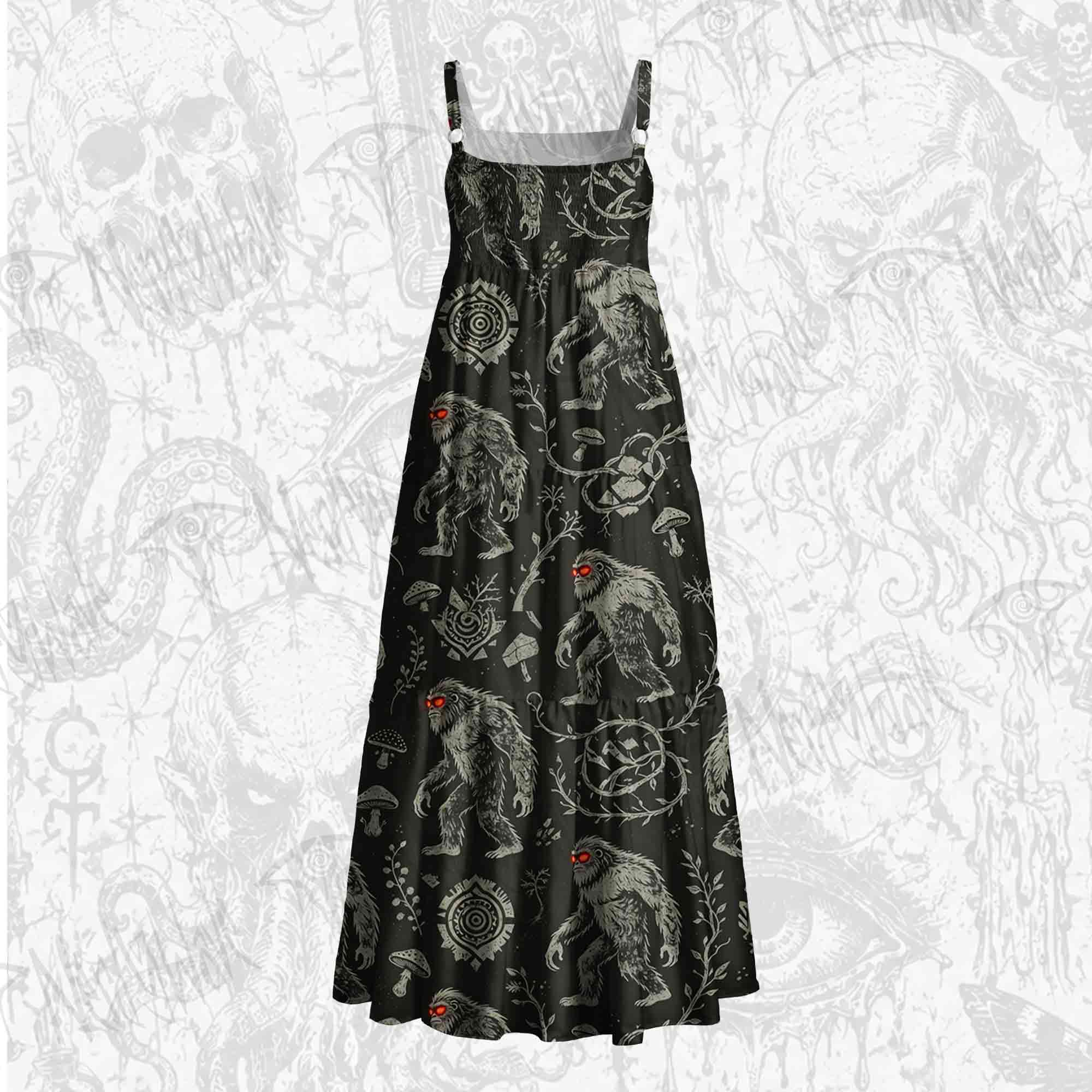 Crimson Bigfoot Wide Straps Maxi Dress