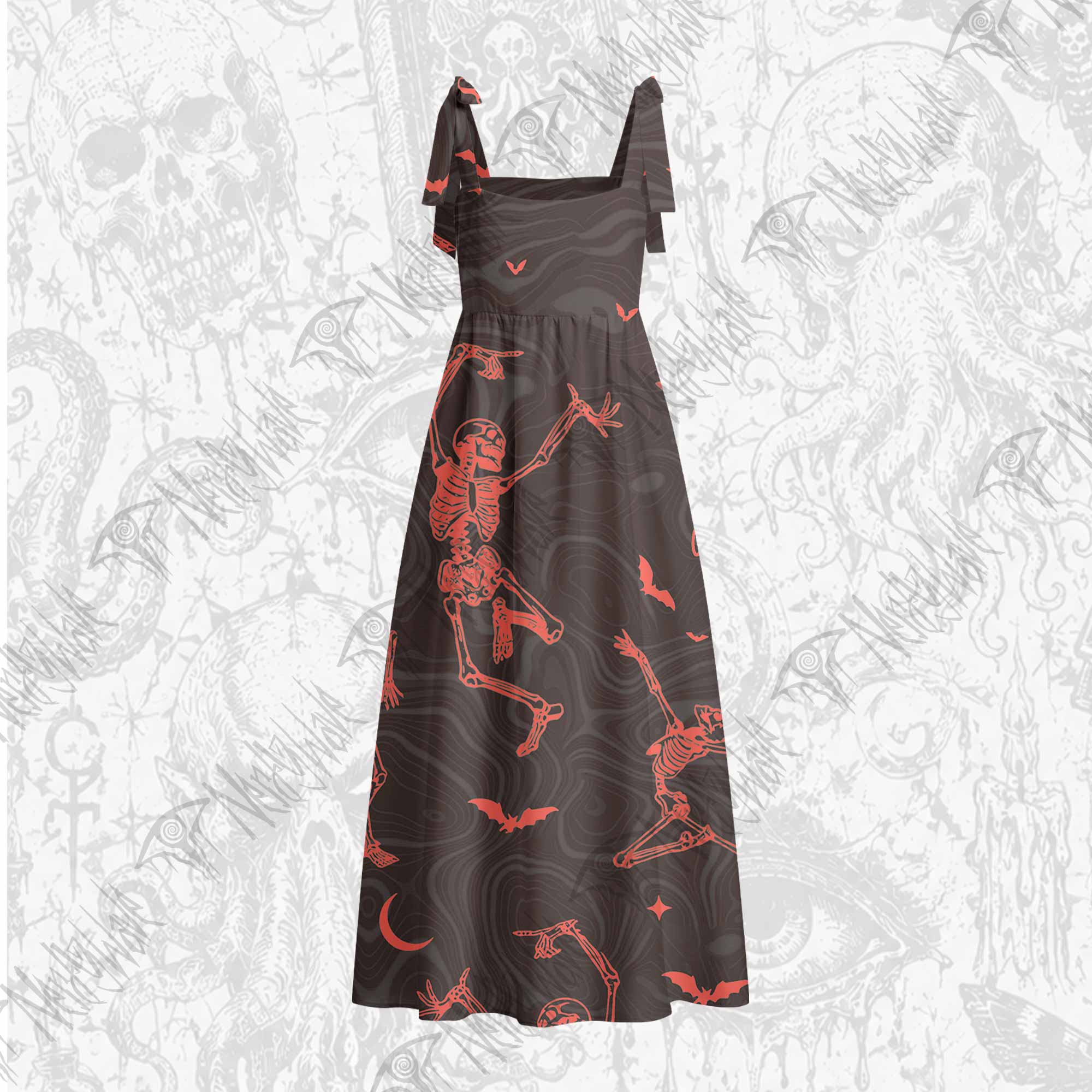 Surviving Purely Out of Spite Tie Shoulder Maxi Dress