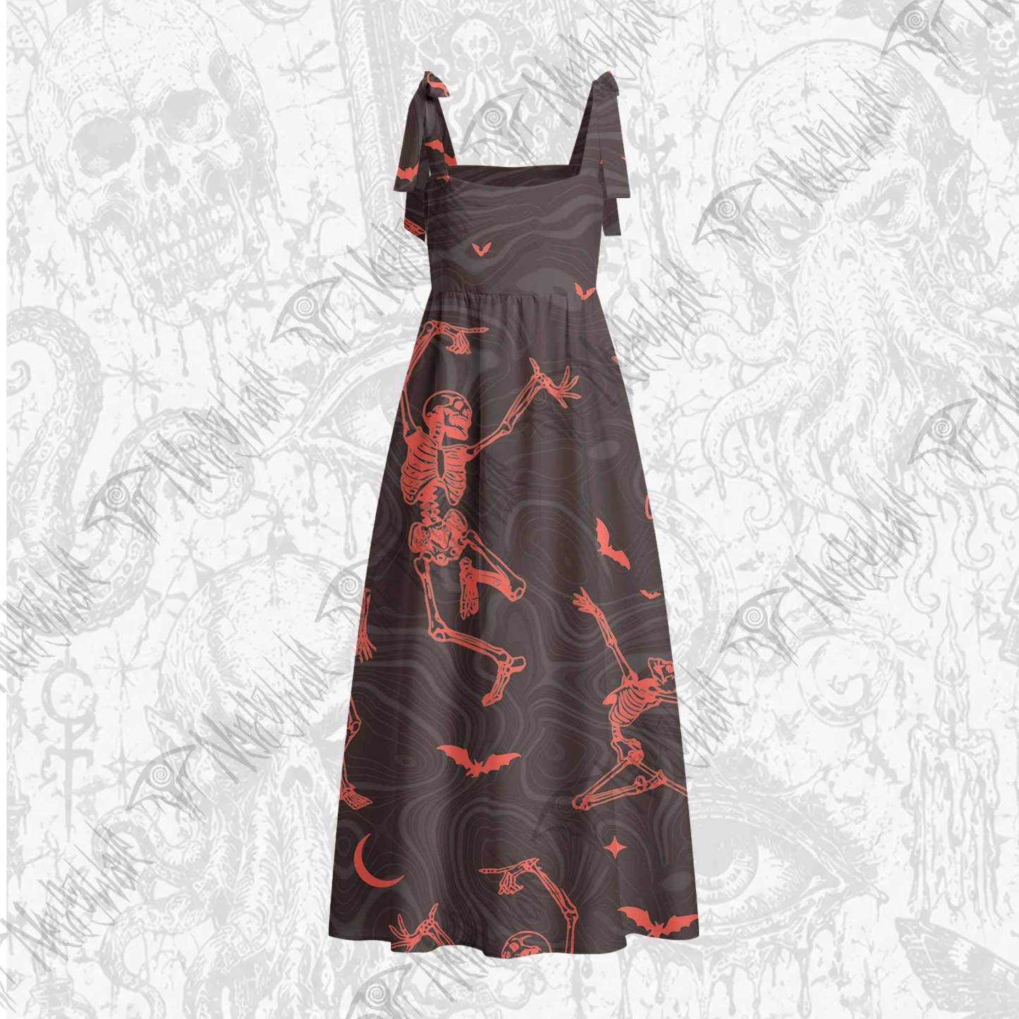Surviving Purely Out of Spite Tie Shoulder Maxi Dress