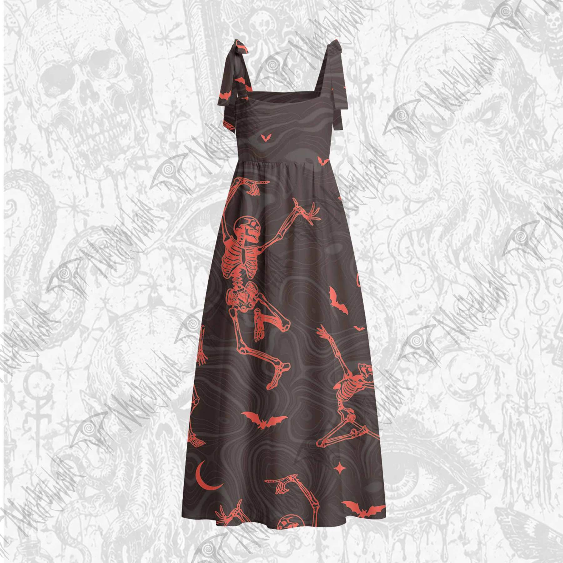 Surviving Purely Out of Spite Tie Shoulder Maxi Dress