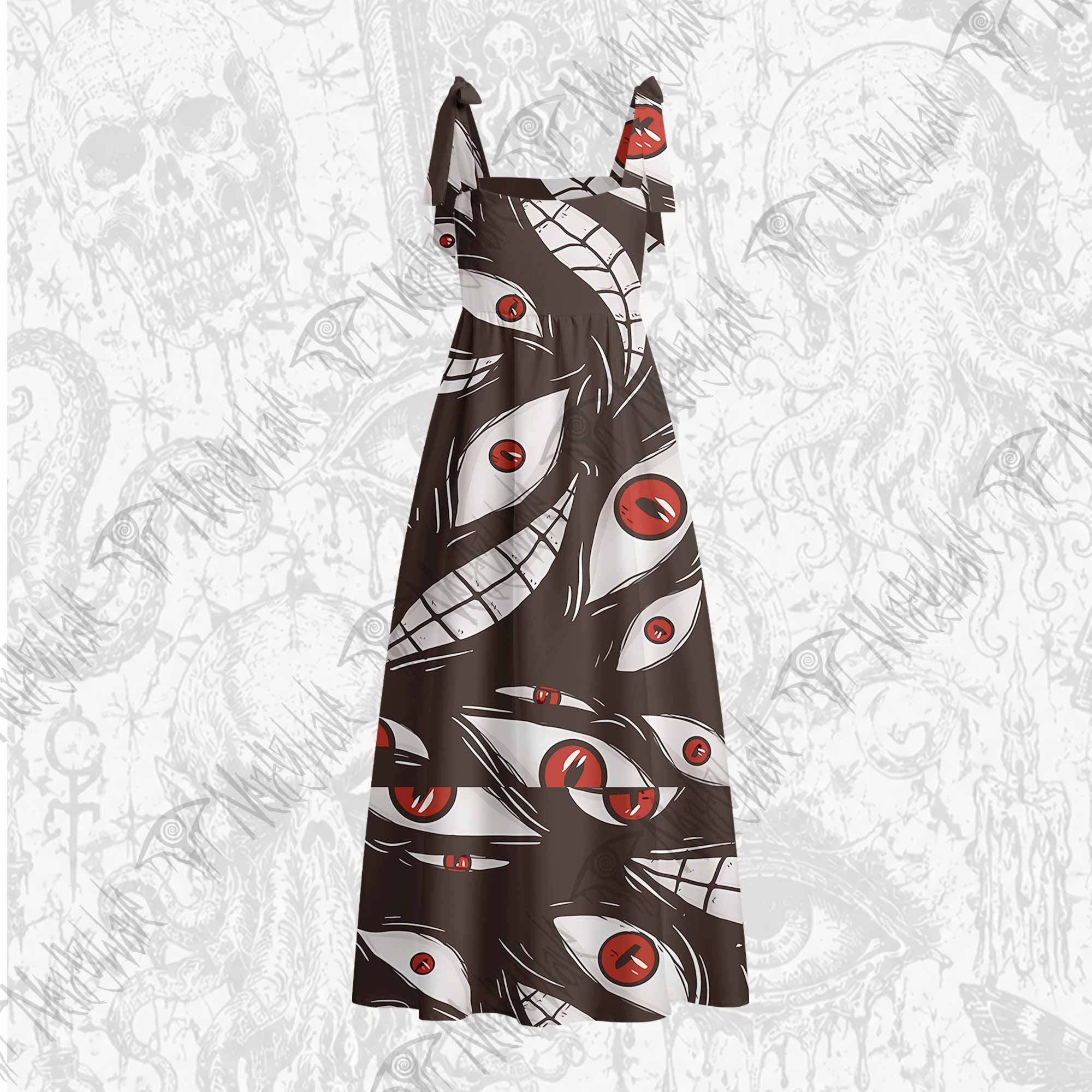 Homunculus Tie Shoulder Maxi Dress