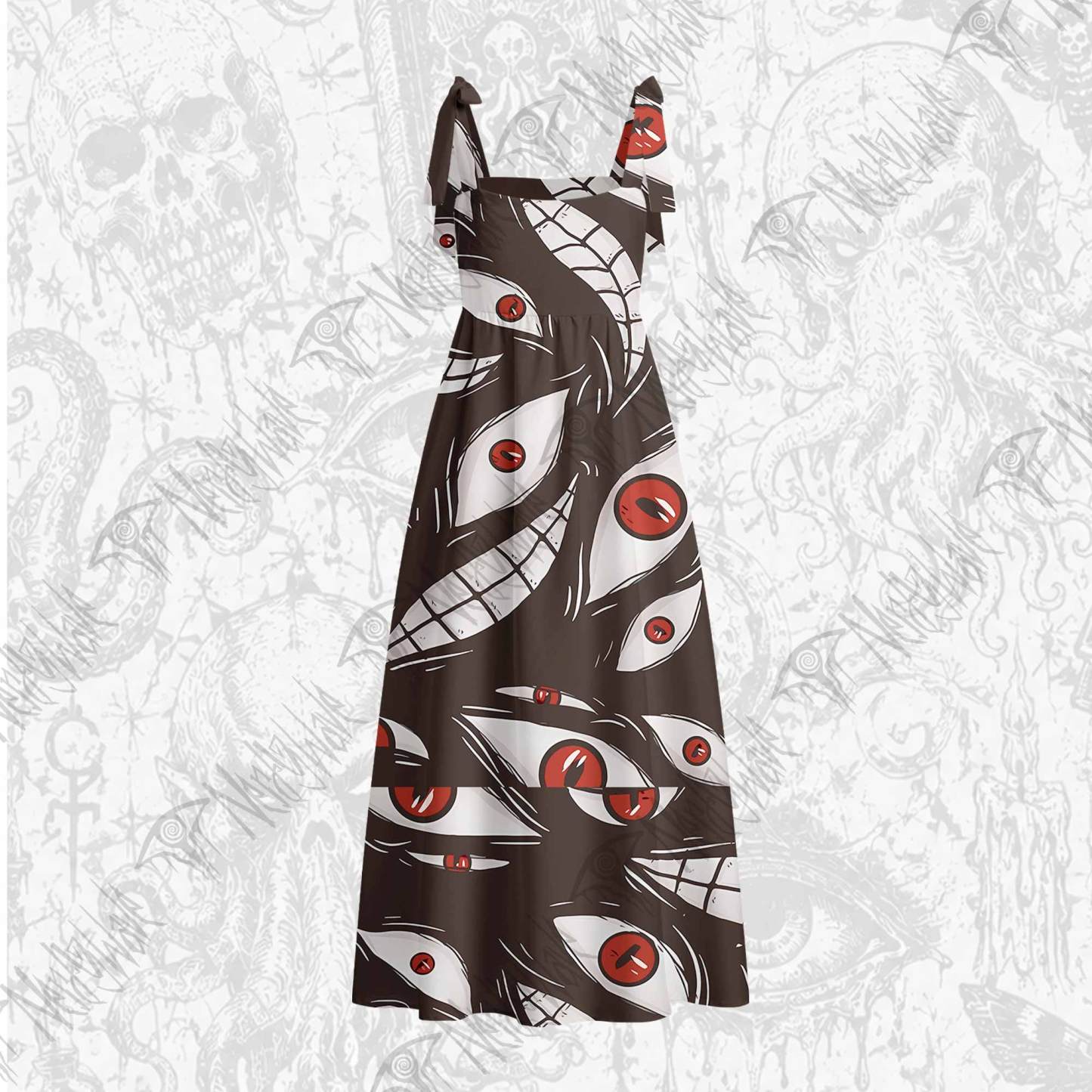 Homunculus Tie Shoulder Maxi Dress