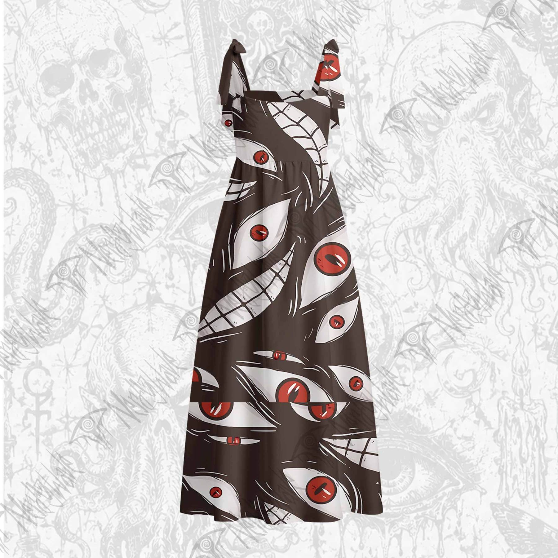 Homunculus Tie Shoulder Maxi Dress