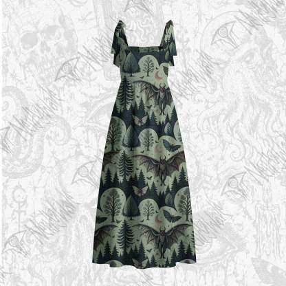Home of the Mothman Tie Shoulder Maxi Dress