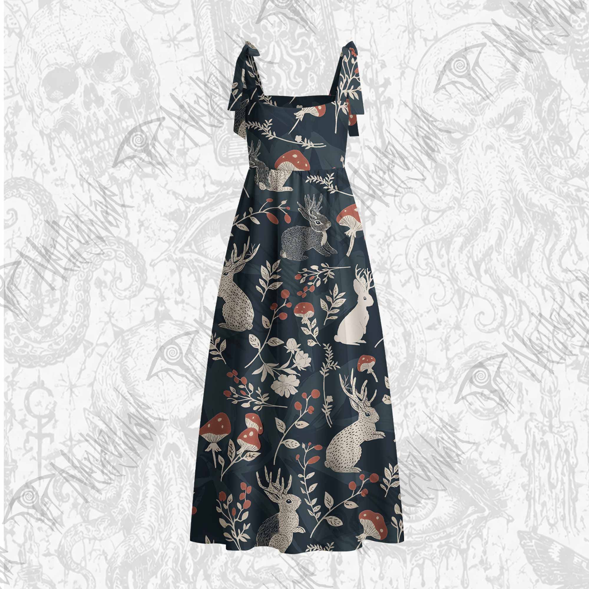 Jackalope Tie Shoulder Maxi Dress